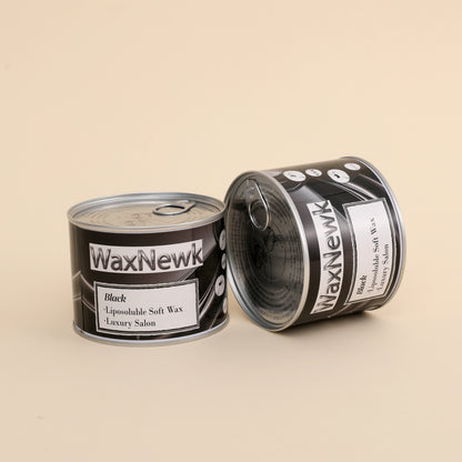 WaxNewK wholesale 400g black warm Wax Products for Hair Removal black soft Tin liposoluble soft body wax