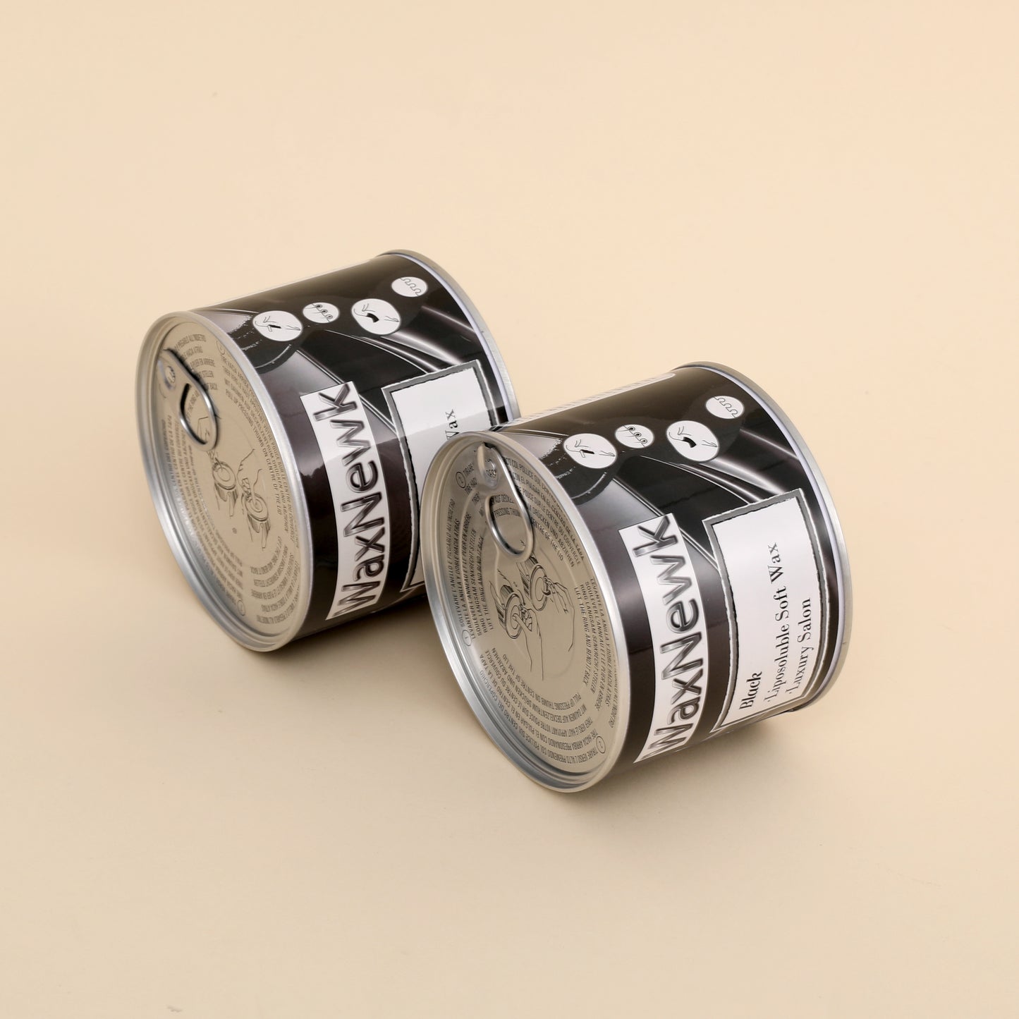 WaxNewK wholesale 400g black warm Wax Products for Hair Removal black soft Tin liposoluble soft body wax