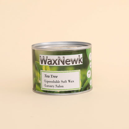WaxNewK Tea Tree  Bikini Depilatory Waxing Can in Tin Depilation 400g Cream Warm Hair Removal Soft Wax