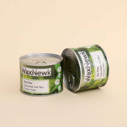 WaxNewK Tea Tree  Bikini Depilatory Waxing Can in Tin Depilation 400g Cream Warm Hair Removal Soft Wax