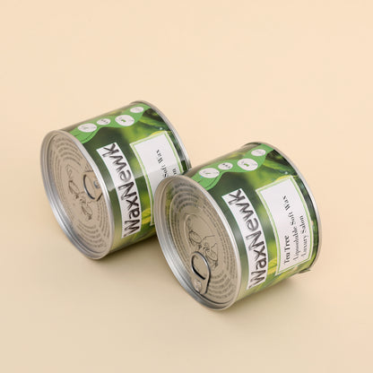WaxNewK Tea Tree  Bikini Depilatory Waxing Can in Tin Depilation 400g Cream Warm Hair Removal Soft Wax