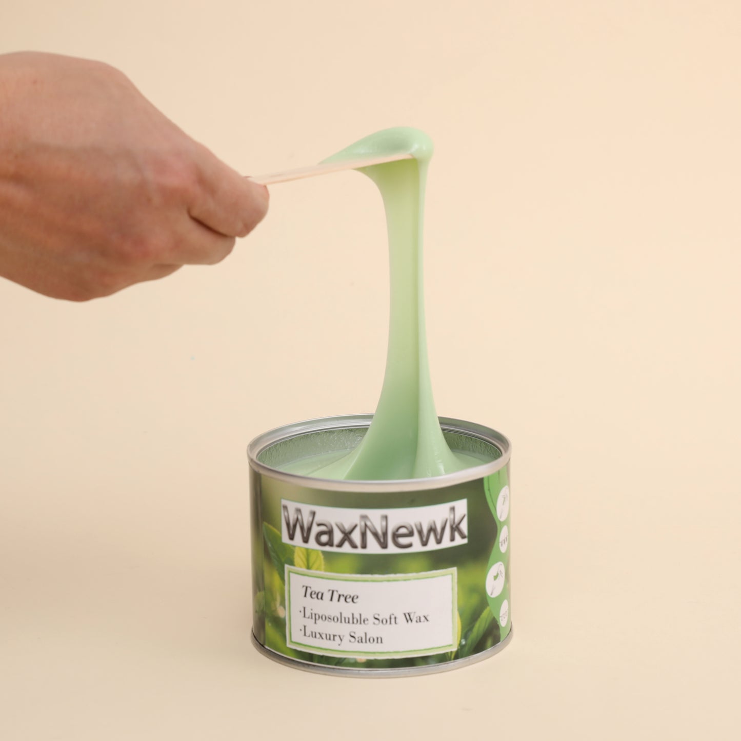 WaxNewK Tea Tree  Bikini Depilatory Waxing Can in Tin Depilation 400g Cream Warm Hair Removal Soft Wax