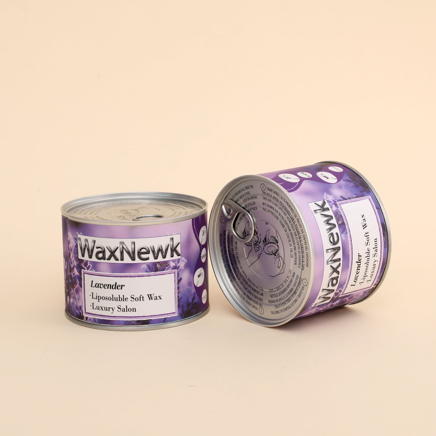 WaxNewK cera Waxing Supplies 400g lavender synthetic Cartridge warm hot soft in tin cans Hair Removal Liposoluble Wax