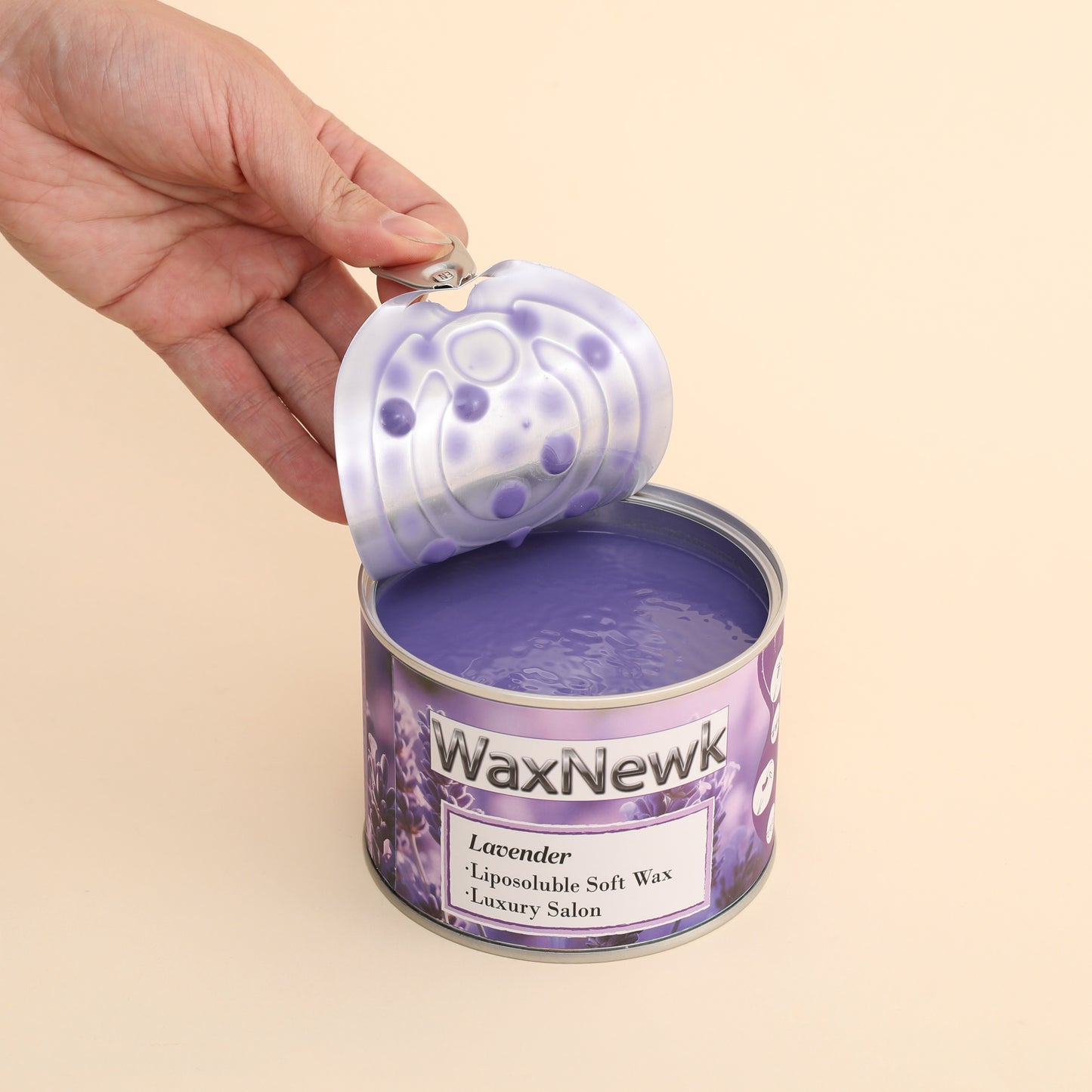 WaxNewK cera Waxing Supplies 400g lavender synthetic Cartridge warm hot soft in tin cans Hair Removal Liposoluble Wax