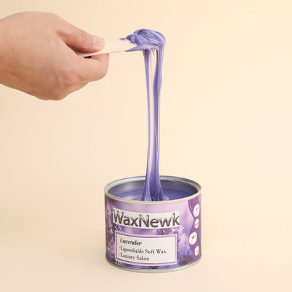 WaxNewK cera Waxing Supplies 400g lavender synthetic Cartridge warm hot soft in tin cans Hair Removal Liposoluble Wax