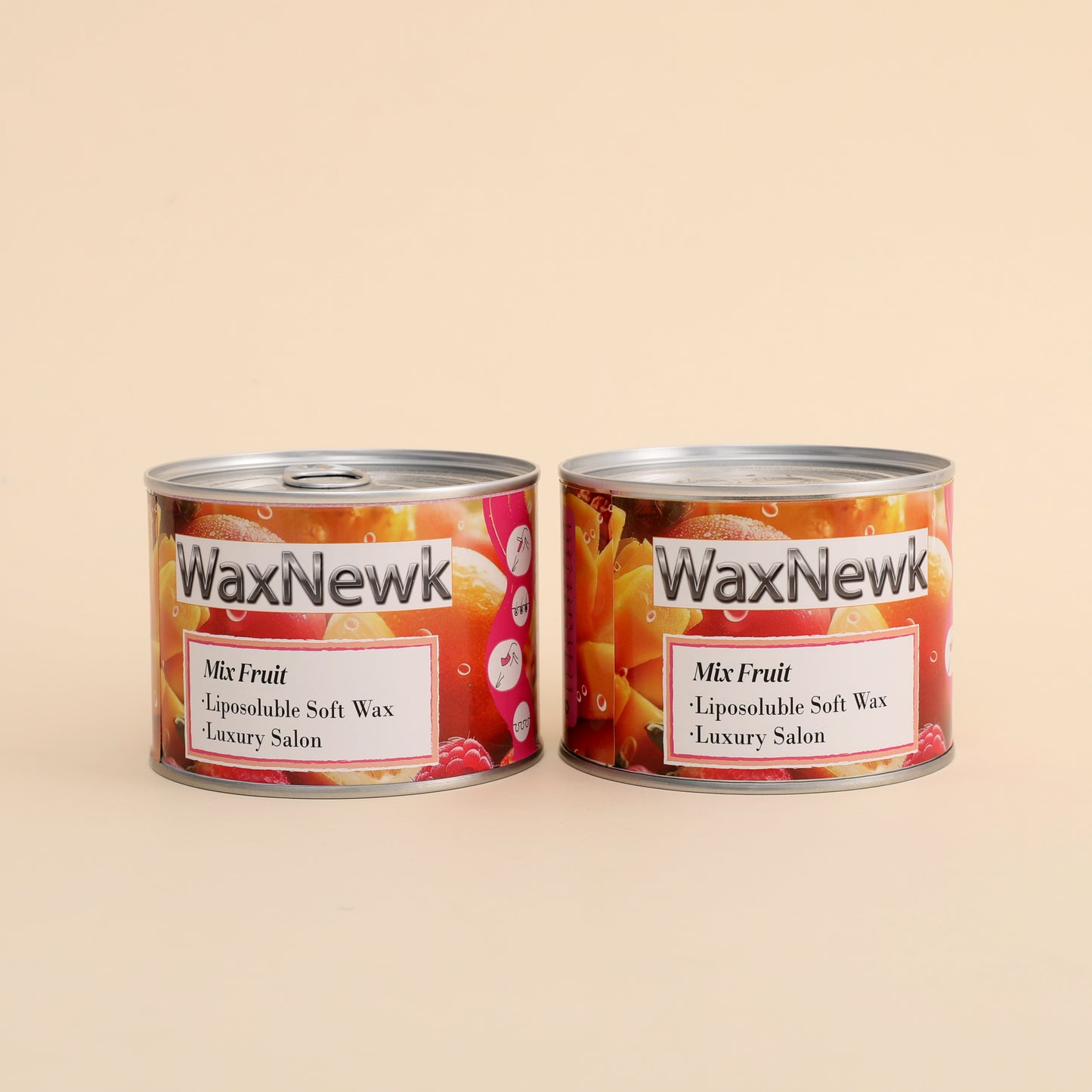 WaxNewK Wholesale best 400g mix fruit tin can depilatory warm soft wax for hair removal