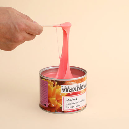 WaxNewK Wholesale best 400g mix fruit tin can depilatory warm soft wax for hair removal