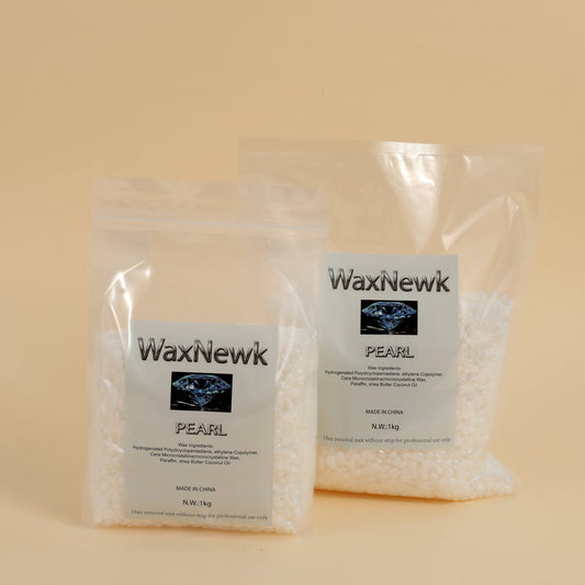WaxNewK 1kg Private Label White Crystal Natural Hair Removal Cosmetic Rosin Free Depilatory Hard Wax Beads