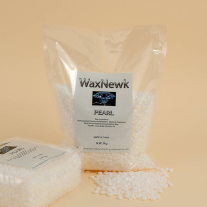 WaxNewK 1kg Private Label White Crystal Natural Hair Removal Cosmetic Rosin Free Depilatory Hard Wax Beads