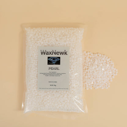 WaxNewK 1kg Private Label White Crystal Natural Hair Removal Cosmetic Rosin Free Depilatory Hard Wax Beads