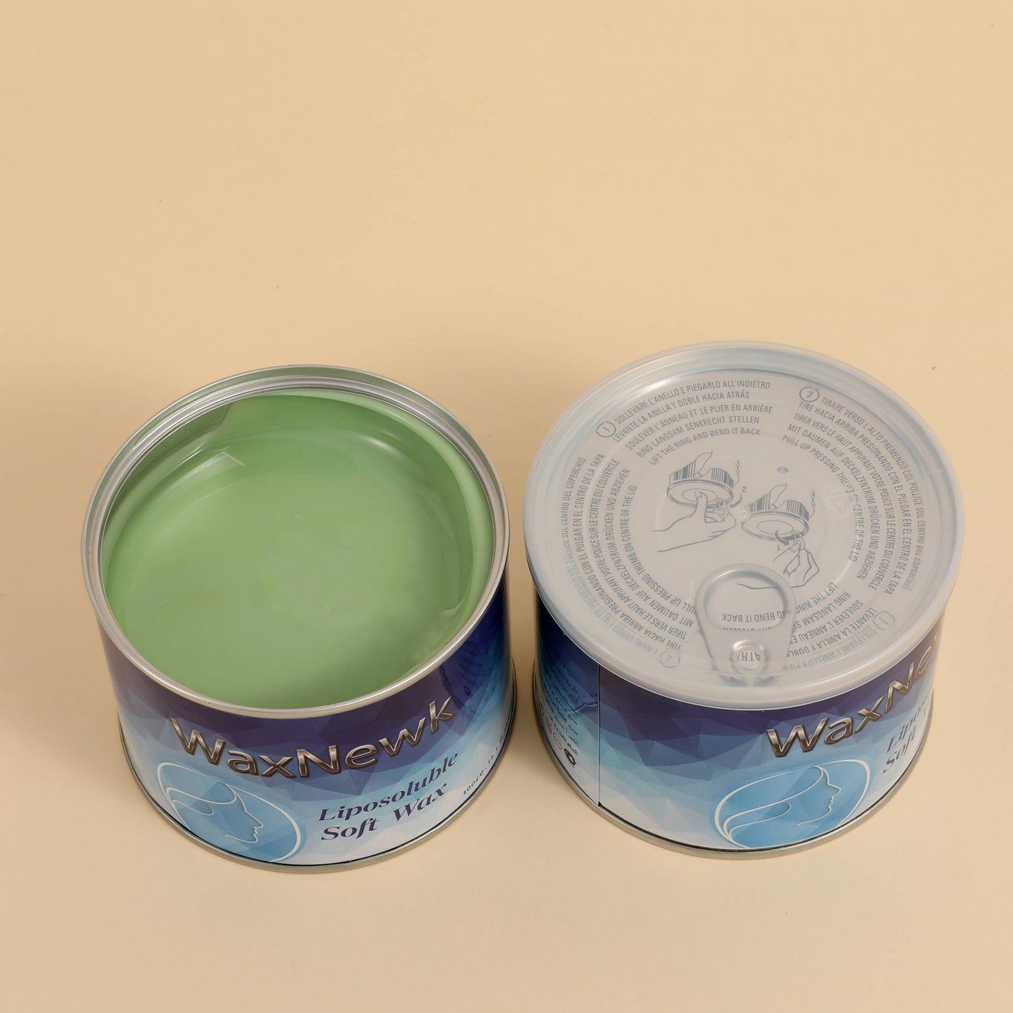 WaxNewK Tea Tree Rose Bikini Depilatory Waxing Can in Tin Depilation 400g Cream Warm Hair Removal Soft Wax