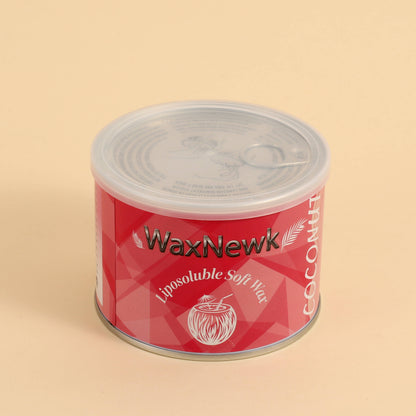 WaxNewK Cera Waxing Supplies 400g Rosin Free Coconut Warm Hot Soft in Tin Cans Hair Removal Liposoluble Wax