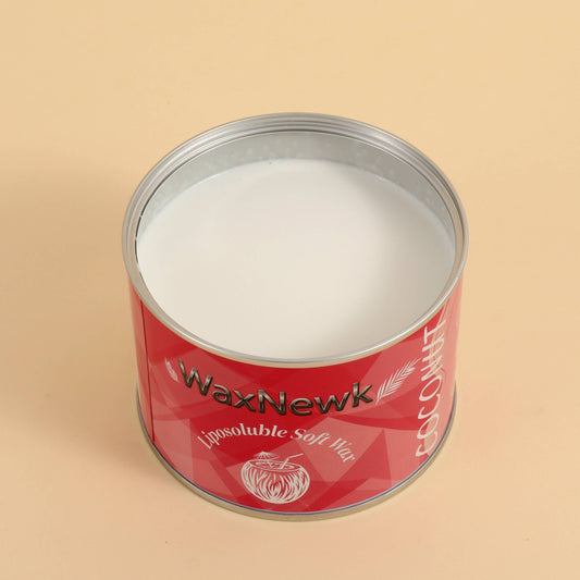 WaxNewK Cera Waxing Supplies 400g Rosin Free Coconut Warm Hot Soft in Tin Cans Hair Removal Liposoluble Wax