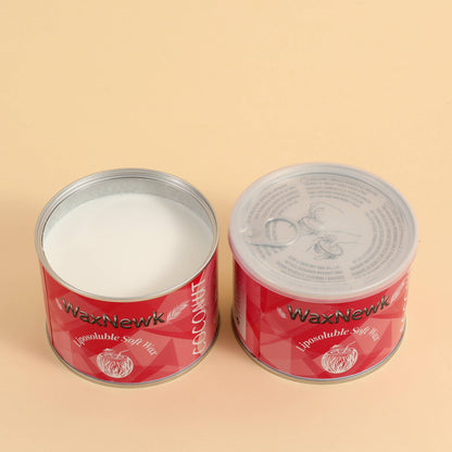 WaxNewK Cera Waxing Supplies 400g Rosin Free Coconut Warm Hot Soft in Tin Cans Hair Removal Liposoluble Wax