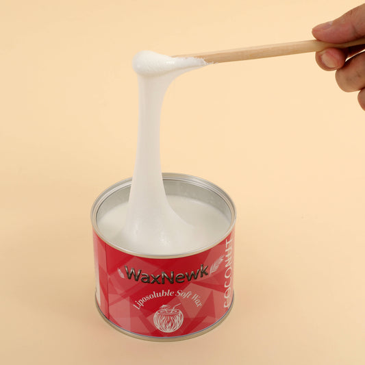 WaxNewK Cera Waxing Supplies 400g Rosin Free Coconut Warm Hot Soft in Tin Cans Hair Removal Liposoluble Wax