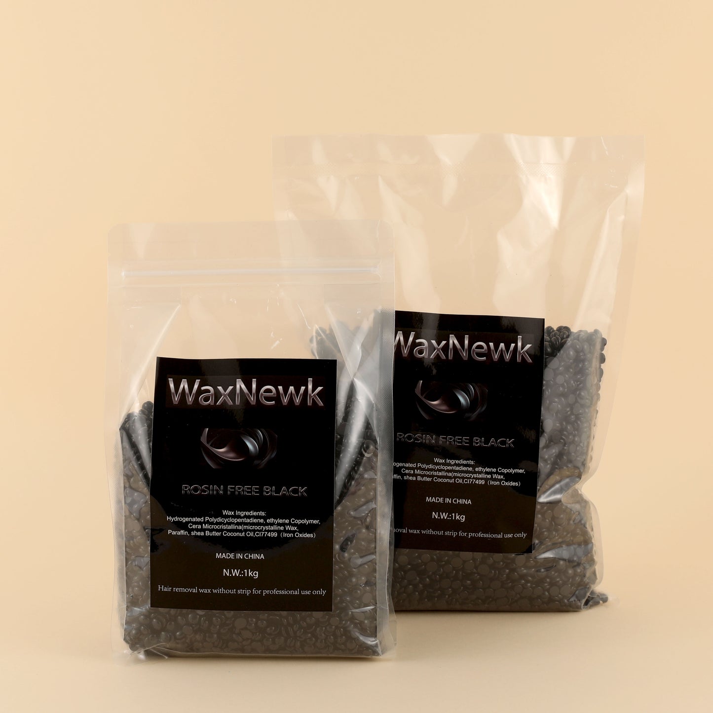 WaxNewK rosin free black wax 1kg 2.2lb 2.2 pound depilatory Hair Removal hypoallergenic body sensitive skin wax