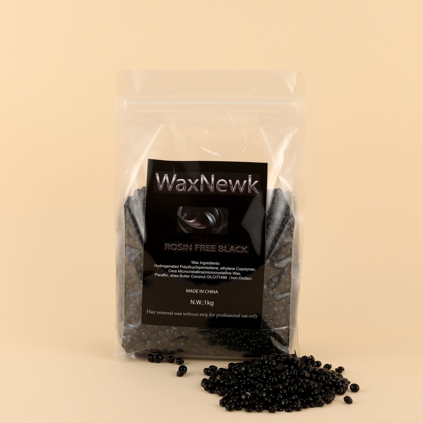 WaxNewK rosin free black wax 1kg 2.2lb 2.2 pound depilatory Hair Removal hypoallergenic body sensitive skin wax