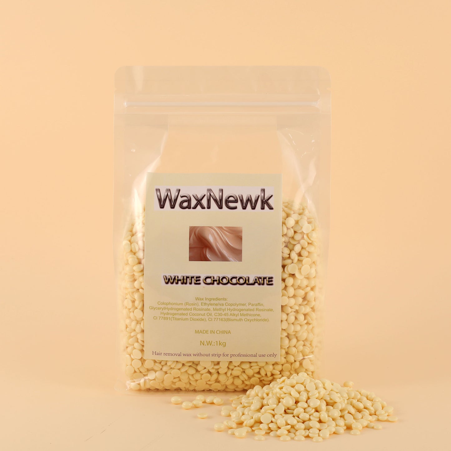 WaxNewK white chocolate wax 1kg high-end hard waxing hair removal body natural brazilian body hard wax beads 1000g