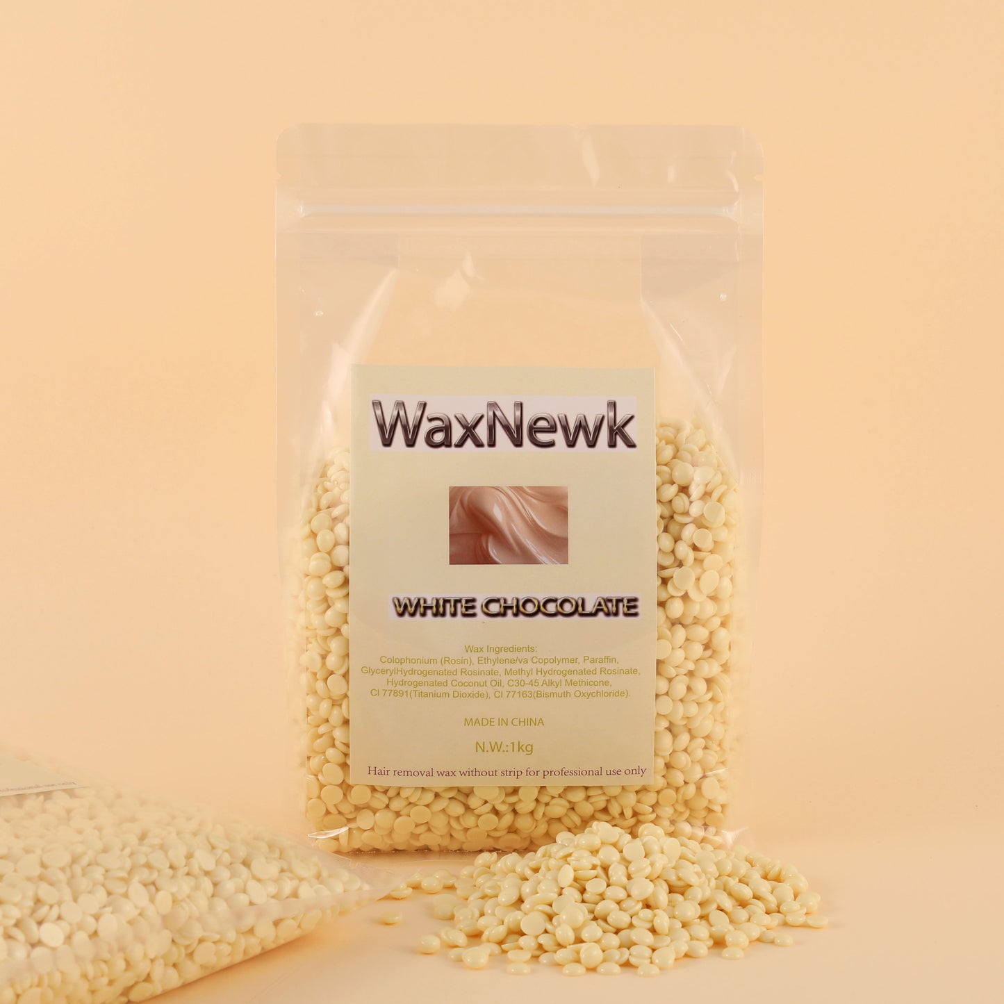 WaxNewK white chocolate wax 1kg high-end hard waxing hair removal body natural brazilian body hard wax beads 1000g