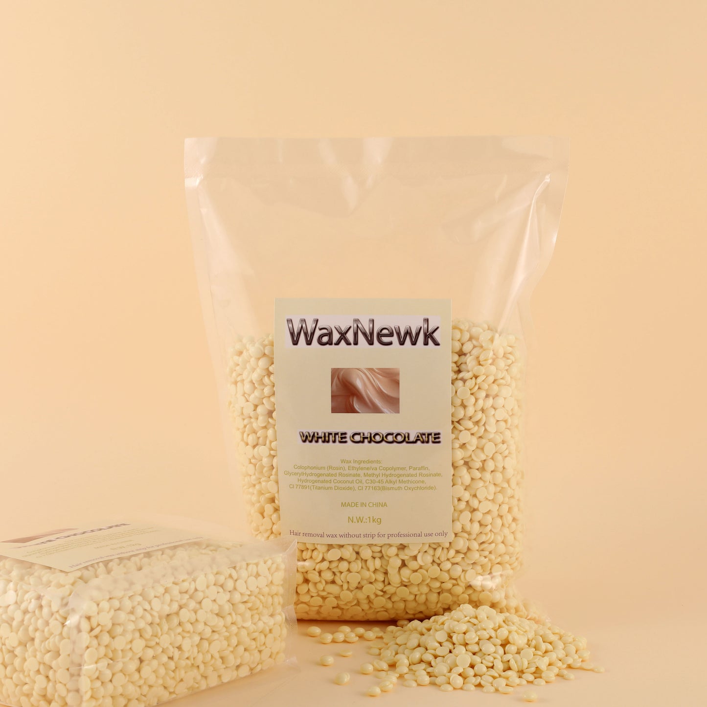 WaxNewK white chocolate wax 1kg high-end hard waxing hair removal body natural brazilian body hard wax beads 1000g