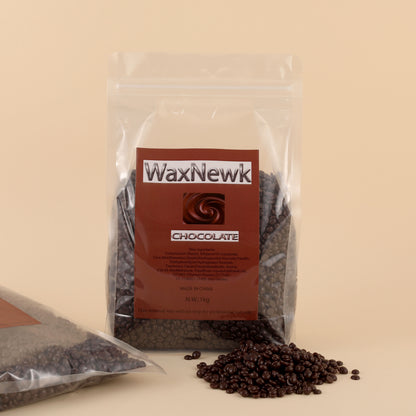 WaxNewK chocolate wax 1kg 2.2 lb 2.2 pounds brown dry fast Private Label Depilatory Hard Wax Beads For Body Waxing