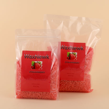 WaxNewK strawberry wax Painless Private Label hot film 1kg red women dry fast hard wax beans depilatory easy hair removal beans