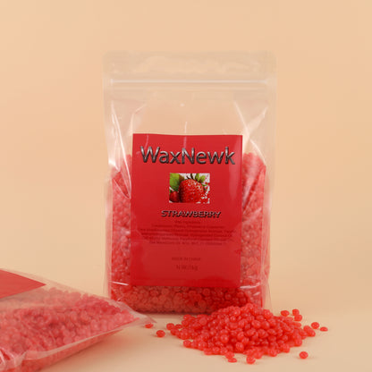 WaxNewK strawberry wax Painless Private Label hot film 1kg red women dry fast hard wax beans depilatory easy hair removal beans