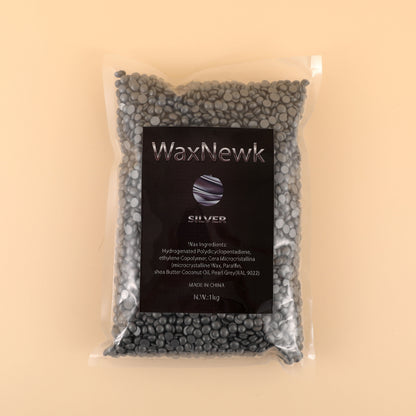 WaxNewK rosin free silver wax 1kg 2.2LB strong elasticity hypoallergenic premium Depilatory beauty salon quality hard wax beads