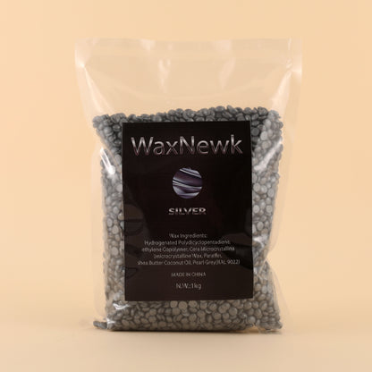 WaxNewK rosin free silver wax 1kg 2.2LB strong elasticity hypoallergenic premium Depilatory beauty salon quality hard wax beads