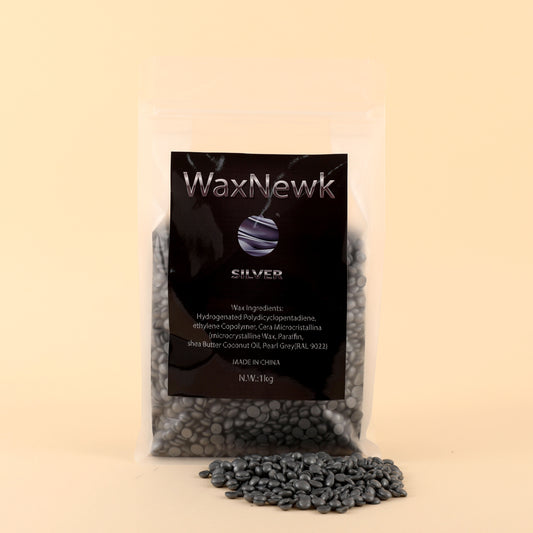 WaxNewK rosin free silver wax 1kg 2.2LB strong elasticity hypoallergenic premium Depilatory beauty salon quality hard wax beads