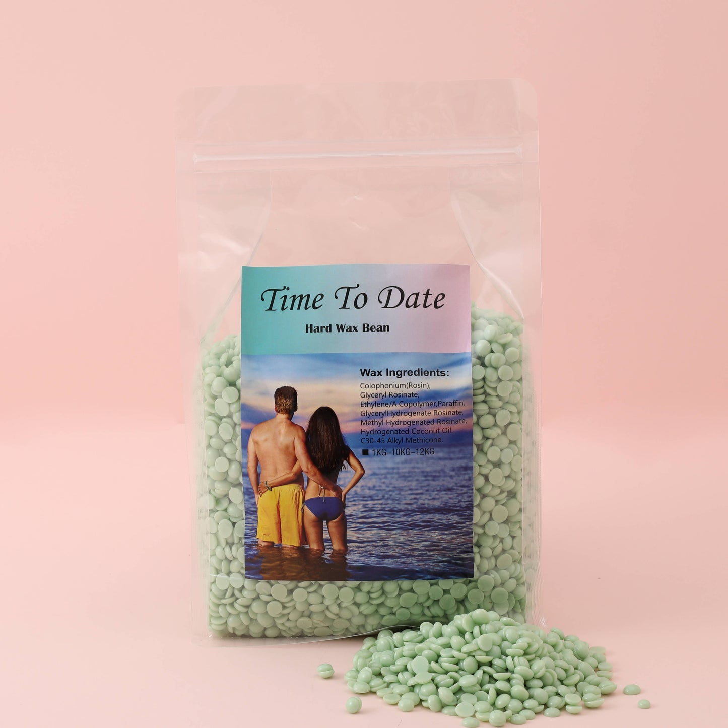 Private label professional depilatory wax 1KG tea tree hot film hard personal care body brazilian wax bean