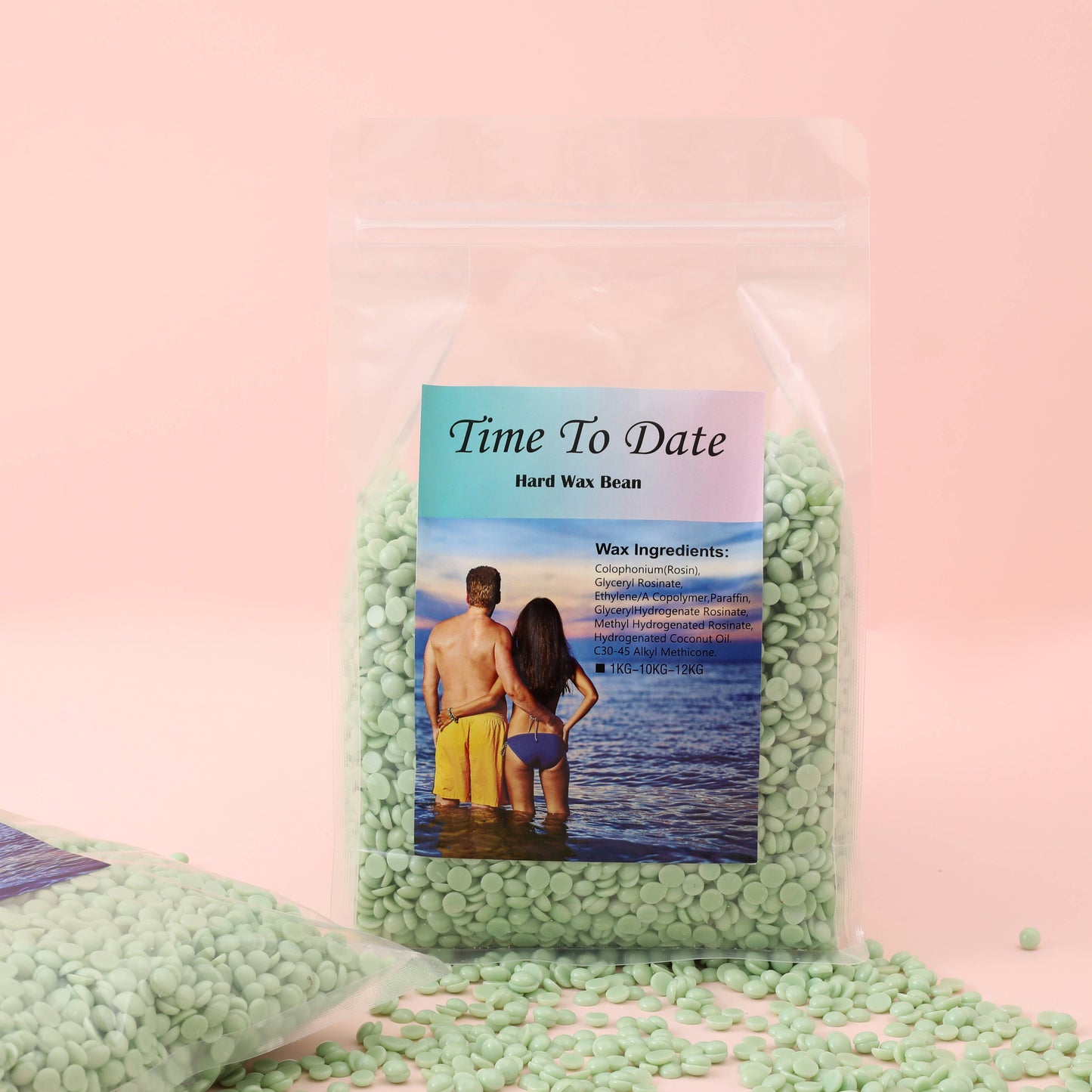 Private label professional depilatory wax 1KG tea tree hot film hard personal care body brazilian wax bean