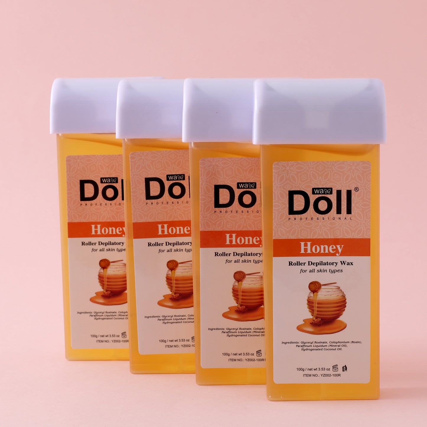 DOLLwax factory sale sensitive 100ml honey soft Roll on Wax Cartridge