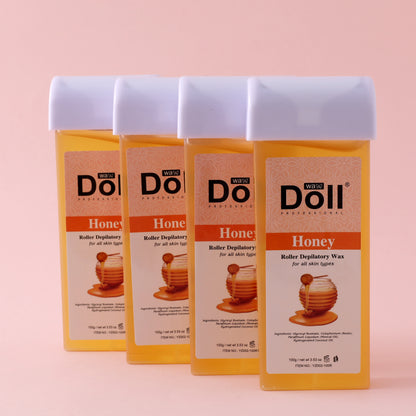 DOLLwax factory sale sensitive 100ml honey soft Roll on Wax Cartridge