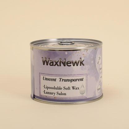 WaxNewK Cera Waxing Supplies 400g Rosin Free clear soft wax Warm unscent transparent in Tin Cans Hair Removal Liposoluble Wax