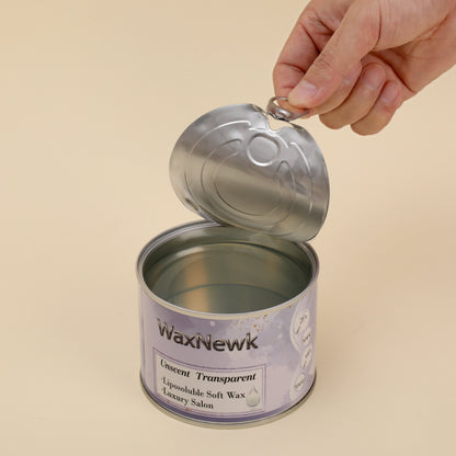 WaxNewK Cera Waxing Supplies 400g Rosin Free clear soft wax Warm unscent transparent in Tin Cans Hair Removal Liposoluble Wax