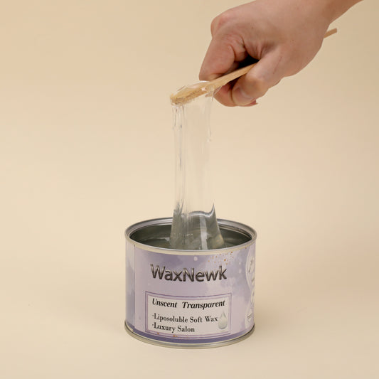 WaxNewK Cera Waxing Supplies 400g Rosin Free clear soft wax Warm unscent transparent in Tin Cans Hair Removal Liposoluble Wax