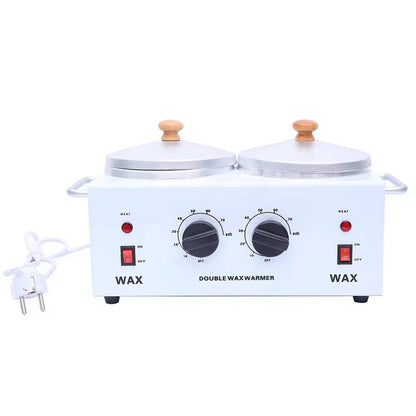 DOLLWAX factory sale Double Wax Warmer Professional Electric Wax Heater Machine for Hair Removal, Dual Wax Pot Paraffin Facial Skin Body SPA Salon Equipment with Adjustable Temperature Set