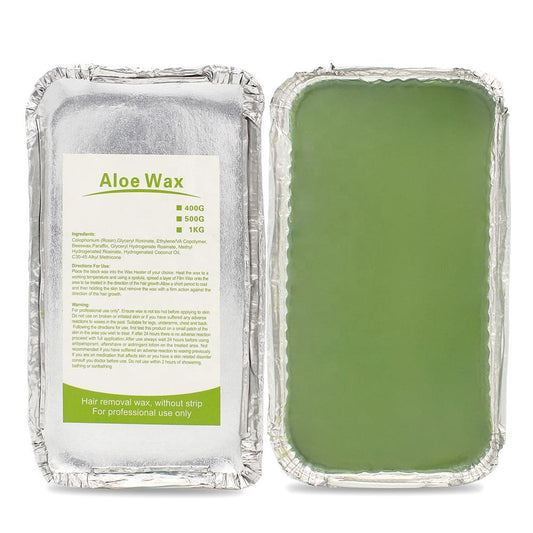 500g Aluminum Foil Bowl with Paper Free aloe Hair Removal square Wax Treatment Block Body Hard Wax
