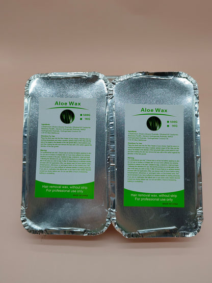 500g Aluminum Foil Bowl with Paper Free aloe Hair Removal square Wax Treatment Block Body Hard Wax